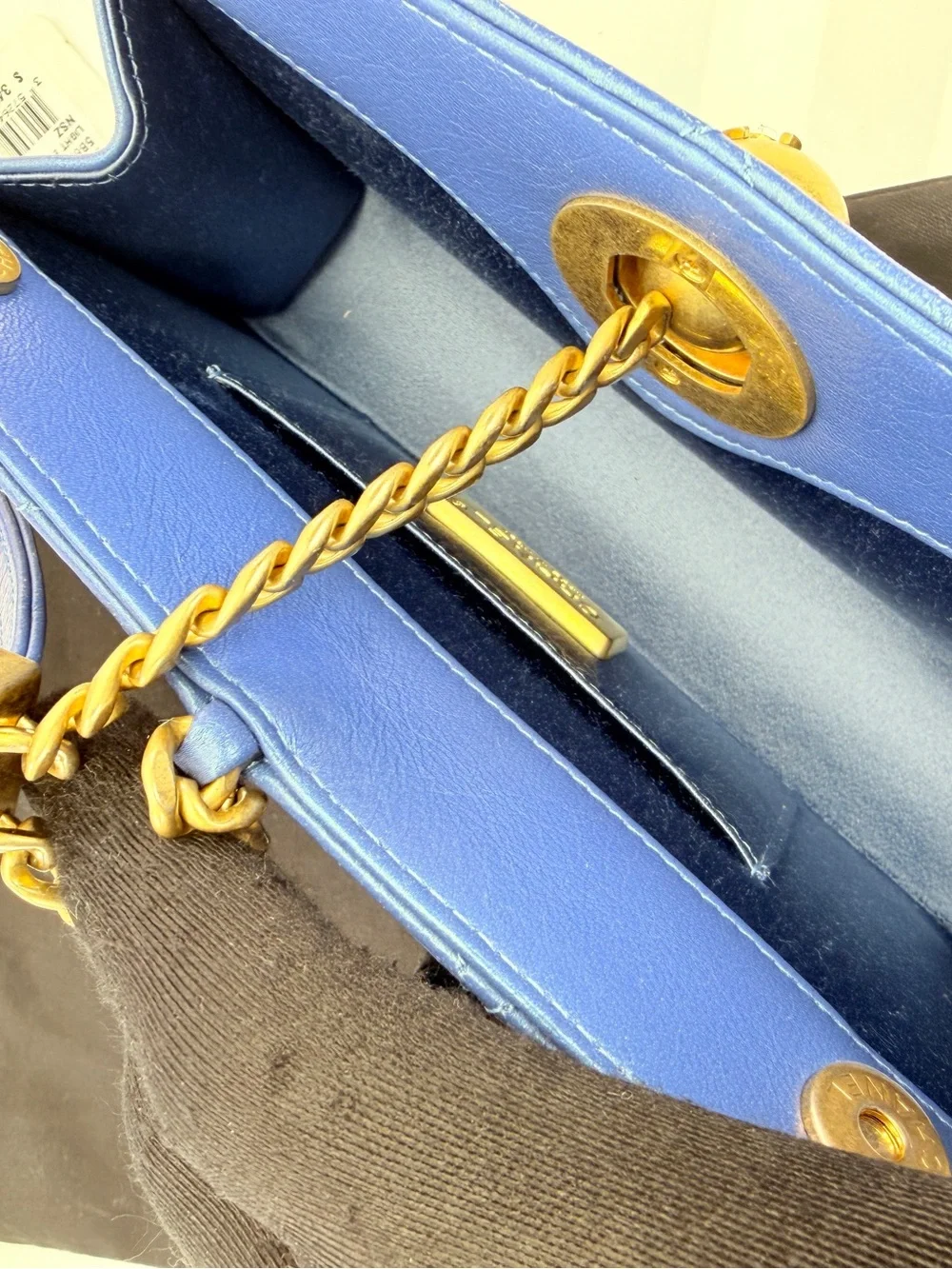 Chanel Evening by the Sea Blue Quilted Clutch Bag